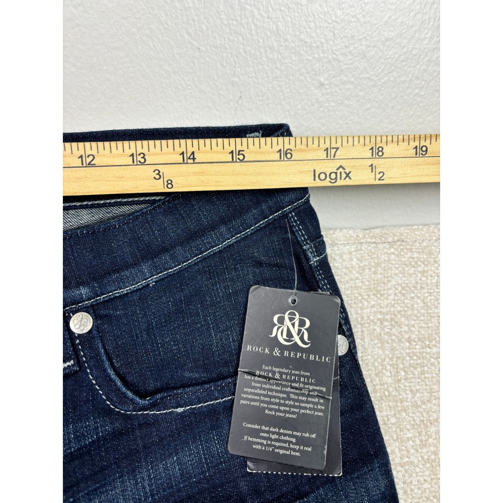 Rock & Republic Kasandra Low Rise Bootcut Jeans Hijinks Blue KDS3850 Size 30 NWT - Picture 7 of 10
